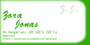 zora jonas business card